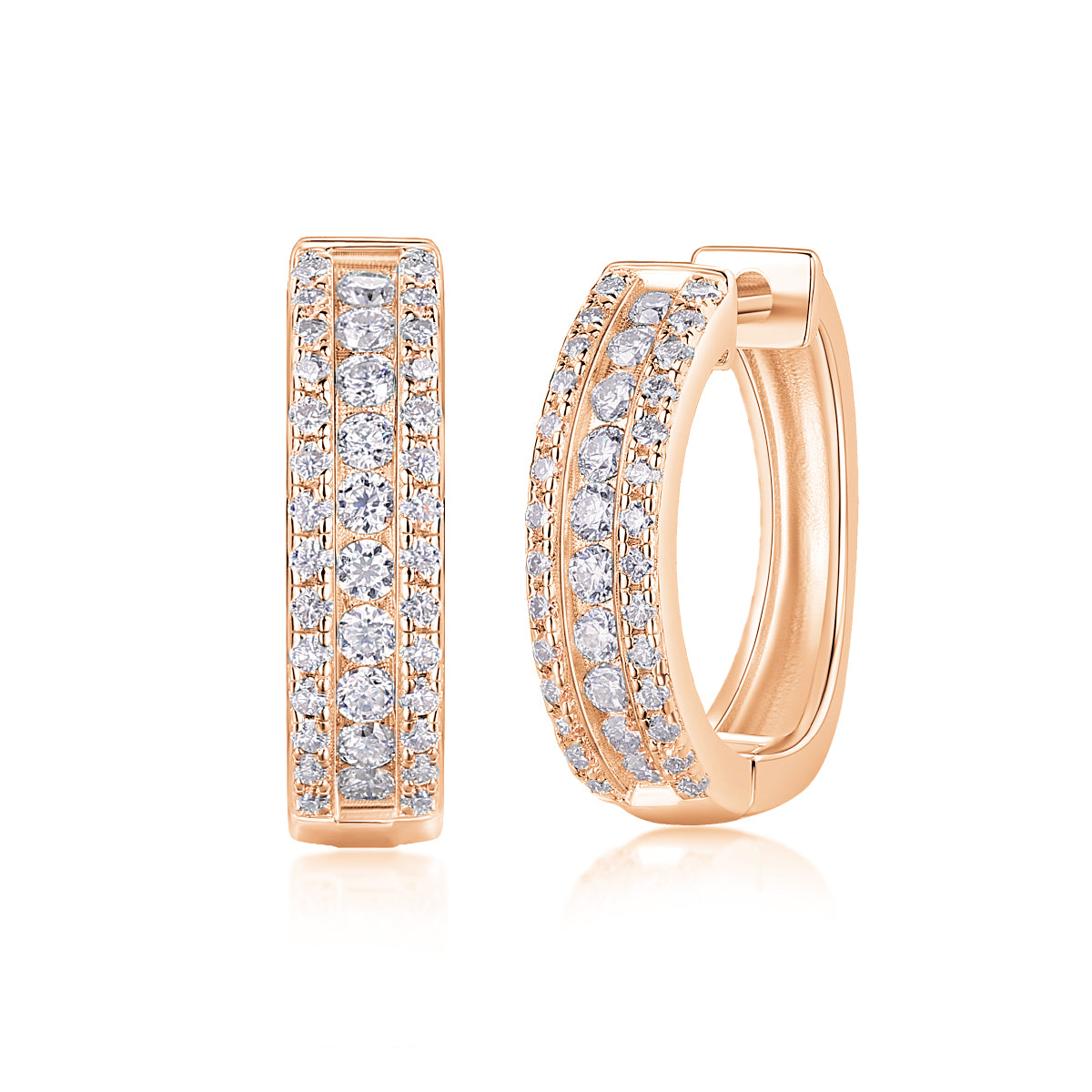 Brilliant Night - Premium Moissanite Luxury Fashion Light Luxury Jewelry Silver Stud Earrings S925 Silver Plated Platinum