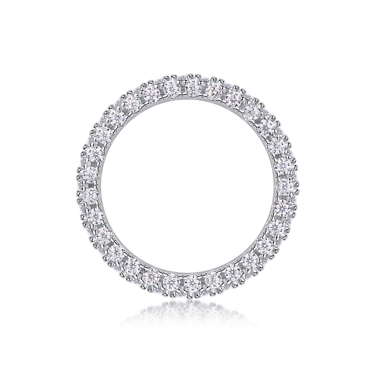 Pond Moonlight - A Wedding Ring Set With Top-quality Moissanite S925 Silver And Platinum-plated Diamond. The Ring Can Be Inspected With A Diamond Pen