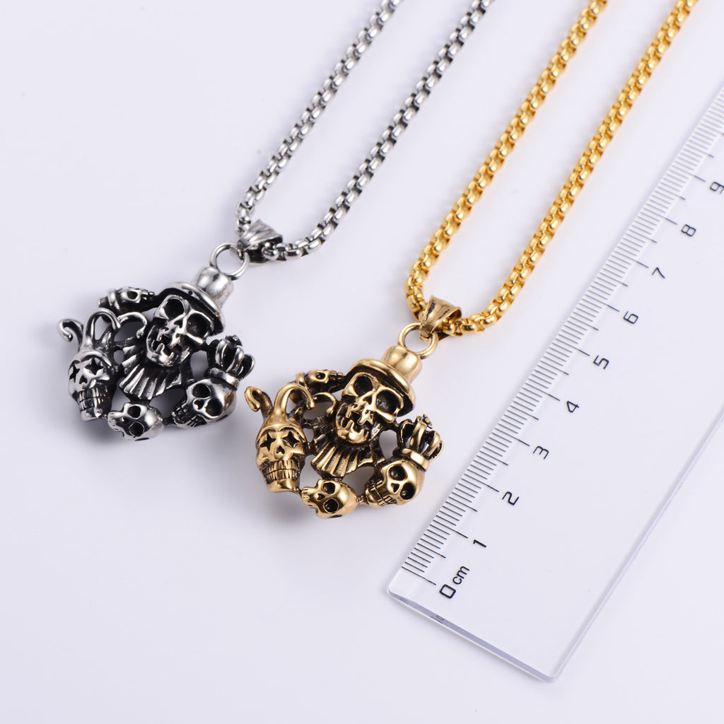 Fashionable Titanium Steel Skull Pendant