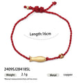 Fashionable Hulu Fu Yu Duo Pendant Red Rope Bracelet