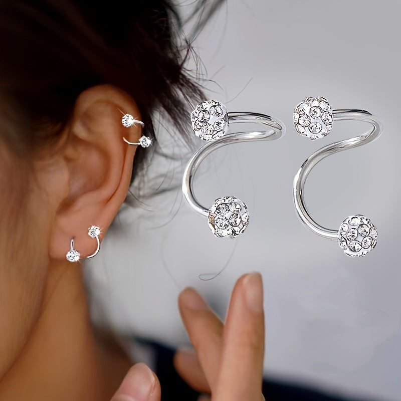 Sleek, Sophisticated Double-headed Screw Stud Earrings
