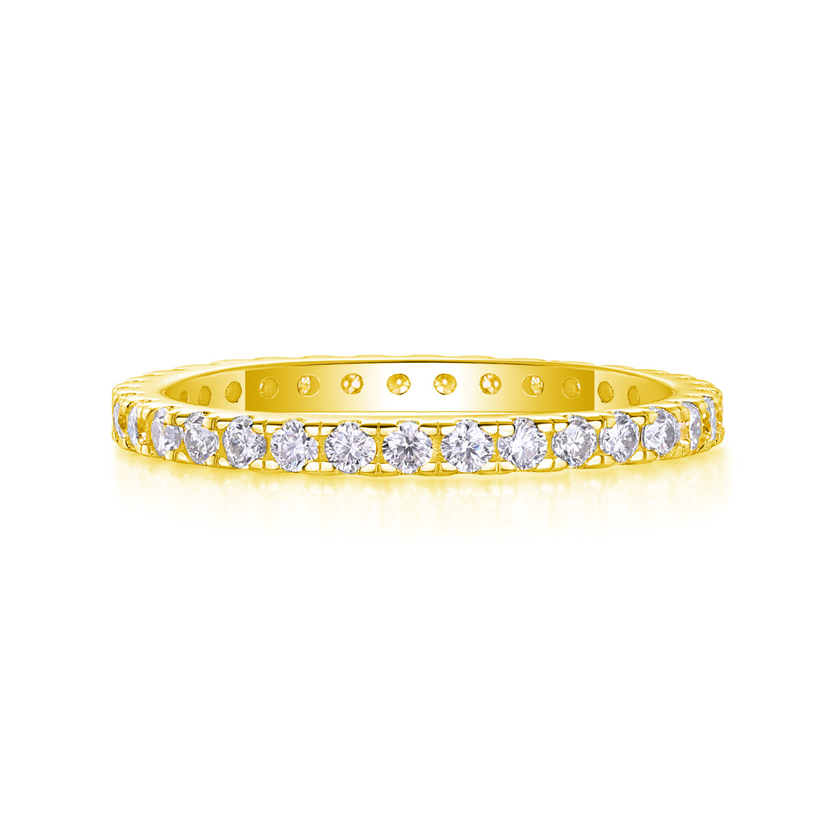 Daytime - A Wedding Ring Set With Top-quality Moissanite S925 Silver And Platinum-plated Diamond Can Be Tested With A Diamond Pen. The Ring Is In Gold And Rose Gold