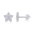 Paris Flower - Earrings Set With Top-quality Moissanite S925, Silver And Platinum-plated Stud Earrings, A Fashionable And Trendy Accessory That Can Be Tested With A Diamond Pen