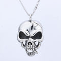 Retro Edgy Skull Pendant With A Cigarette Made From Titanium Steel