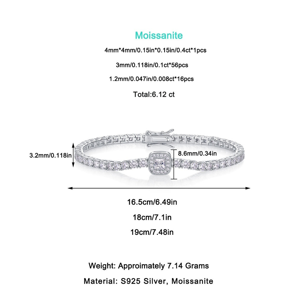 Mozambique Flower Tennis Chain Bracelet