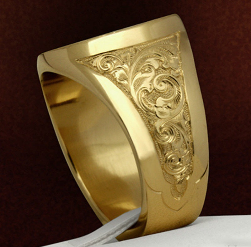 Crown, Lion And Shield Badge Ring