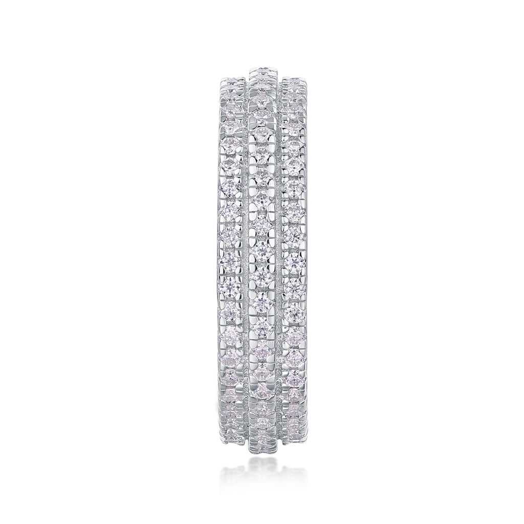 Gentle Melody - A Wedding Ring Set With Top-quality Moissanite S925 Silver And Platinum-plated Diamond Can Be Tested With A Diamond Pen. The Ring Is In Gold And Rose Gold