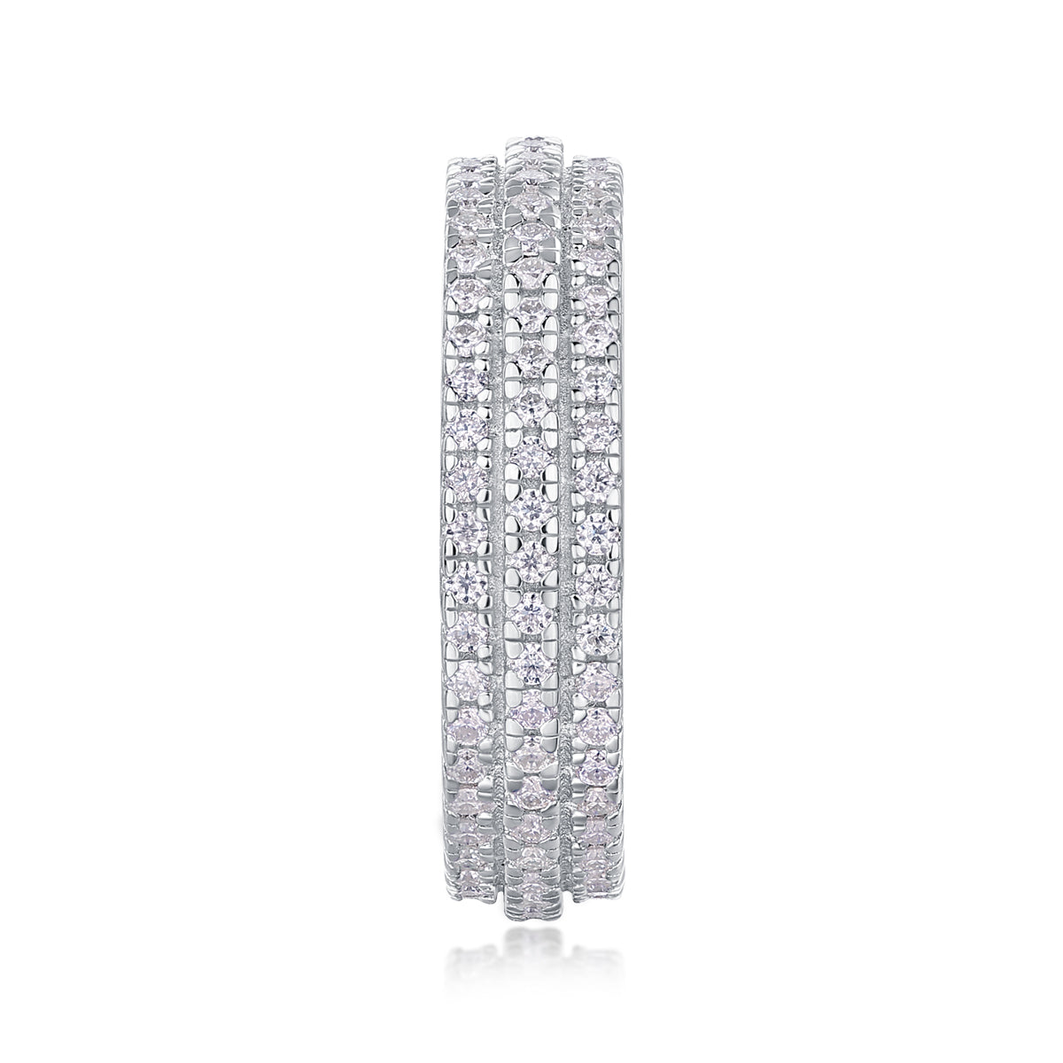 Gentle Melody - A Wedding Ring Set With Top-quality Moissanite S925 Silver And Platinum-plated Diamond Can Be Tested With A Diamond Pen. The Ring Is In Gold And Rose Gold
