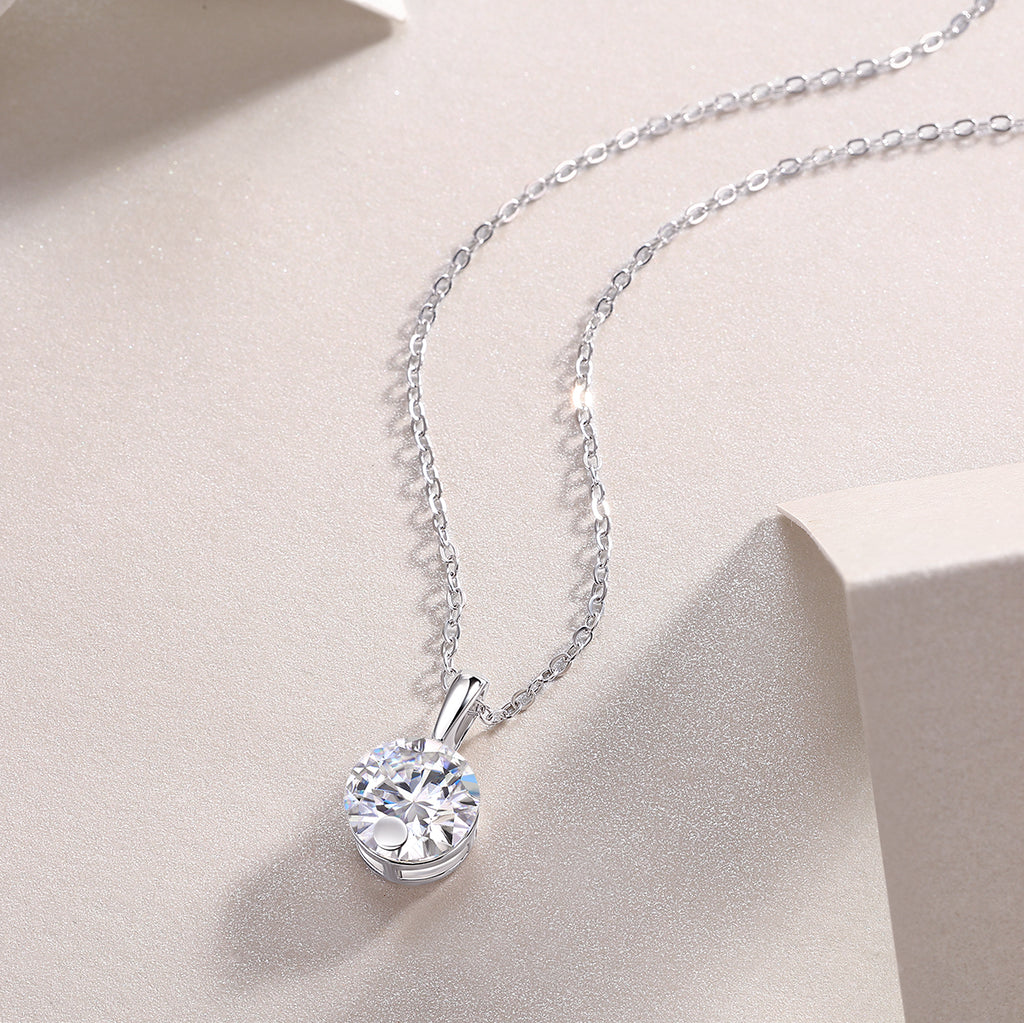 Star Necklace - A Fashionable And Light Luxury Jewelry Pendant Necklace Set With Top-quality Moissanite, S925 Silver Plated Platinum