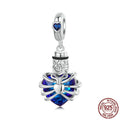 Rose Heart Diy Pendant Parts S925 Silver Beaded