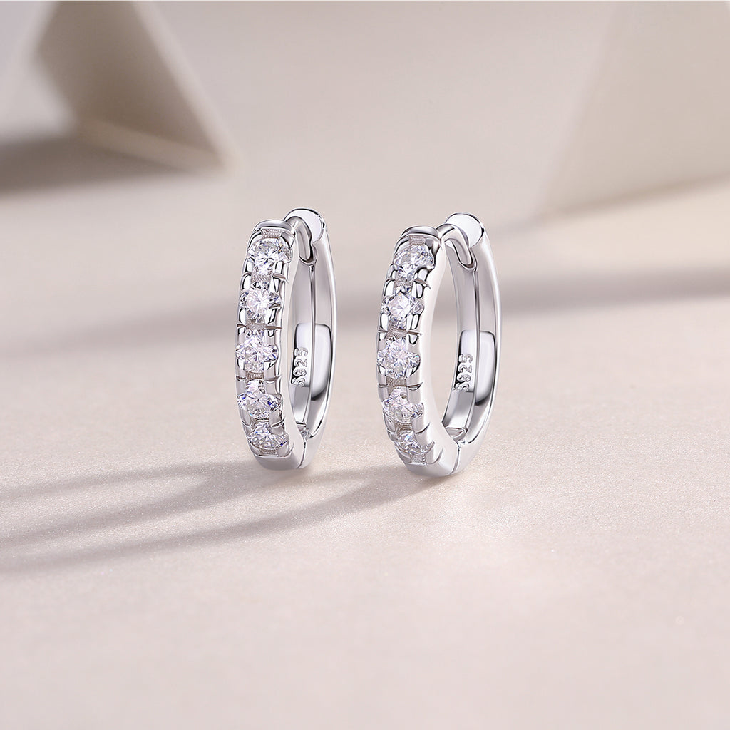 Summer Iced Tea - Earrings Set With Top-quality Moissanite S925 Silver And Platinum-plated Stud Earrings, A Fashionable And Trendy Accessory, Can Be Tested With A Diamond Pen