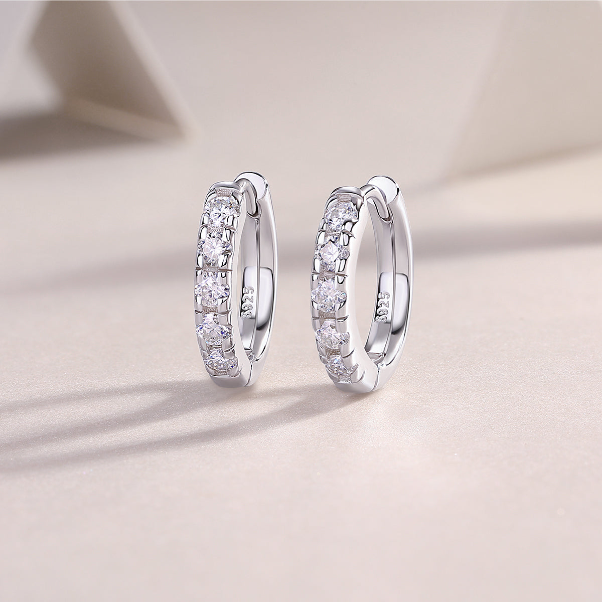 Summer Iced Tea - Earrings Set With Top-quality Moissanite S925 Silver And Platinum-plated Stud Earrings, A Fashionable And Trendy Accessory, Can Be Tested With A Diamond Pen