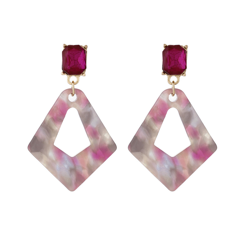 Retro Hollow Heart-Shaped Geometric Earrings