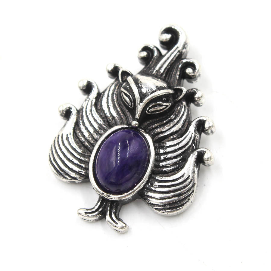 Nine-Tailed Fox Natural Crystal Pendant