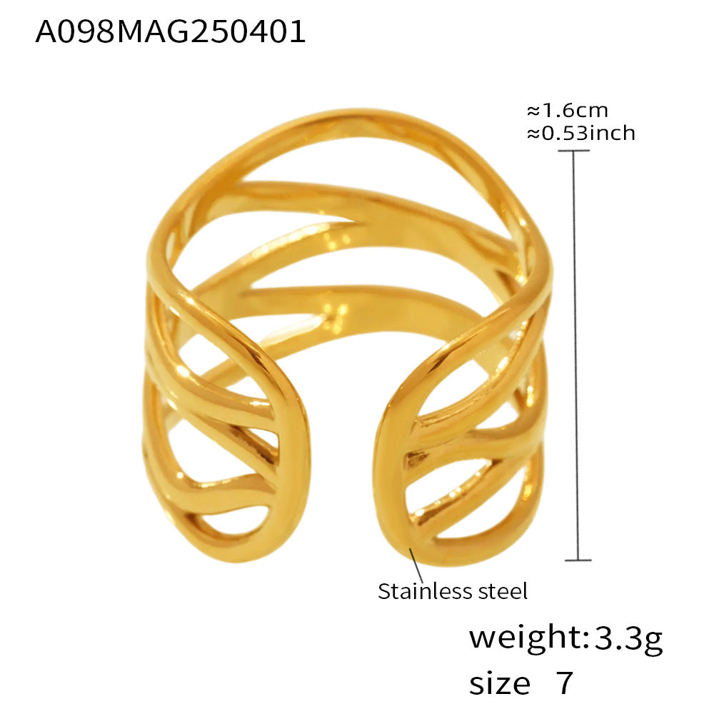 Creative Multi-layer Cross-color Ring For Women