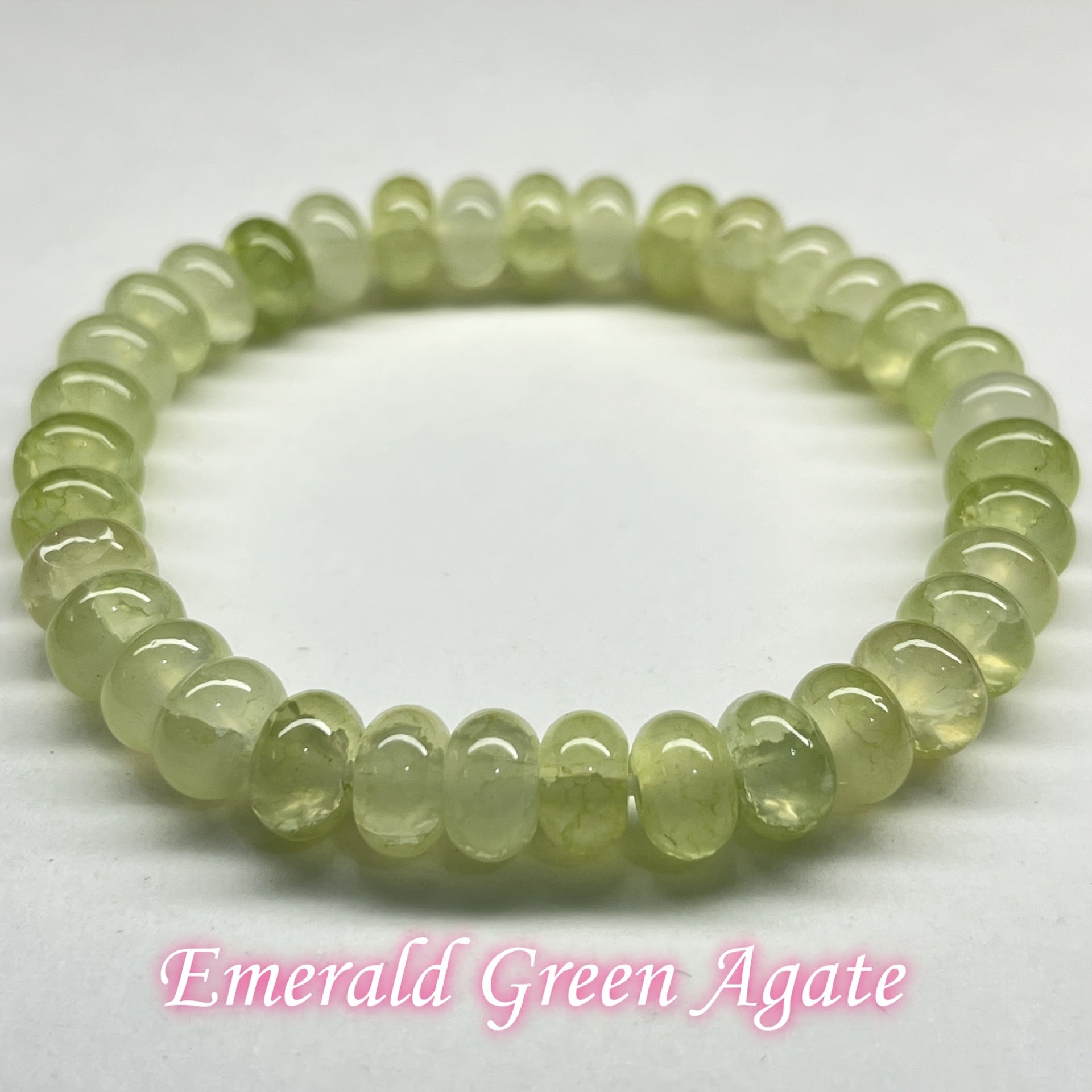 Handmade Green Agate Bead Bracelet