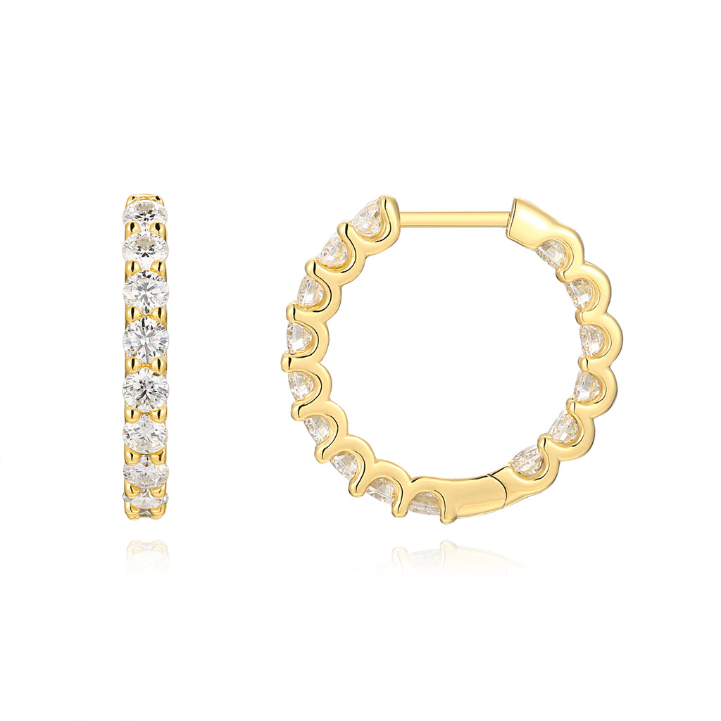 Diamond Tassels - Set With Top-quality Moissanite Luxury And Fashionable Light Luxury Jewelry, Silver Stud Earrings, S925 Silver Plated With Gold