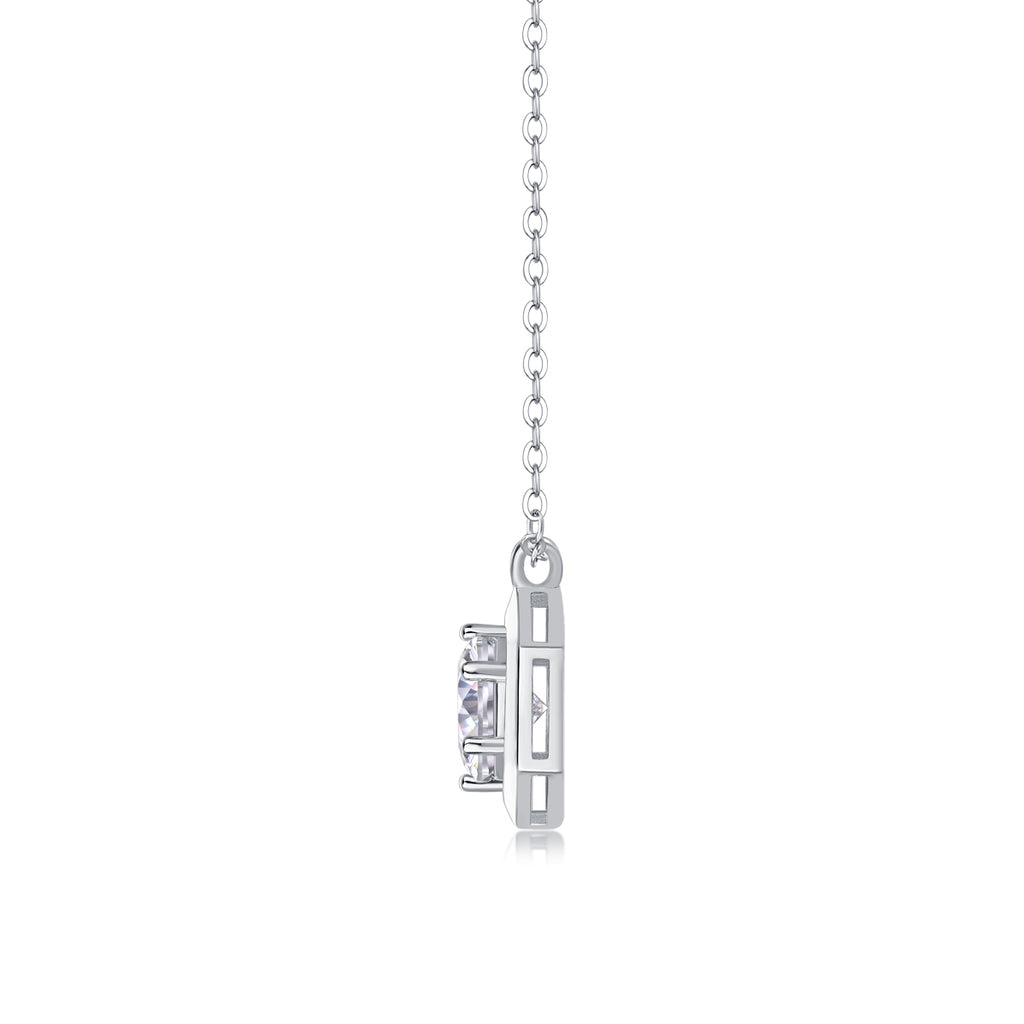 A Fraction Of A Fraction - Top-quality Moissanite Fashionable Light Luxury Jewelry Silver Pendant Necklace S925 Silver Plated Platinum