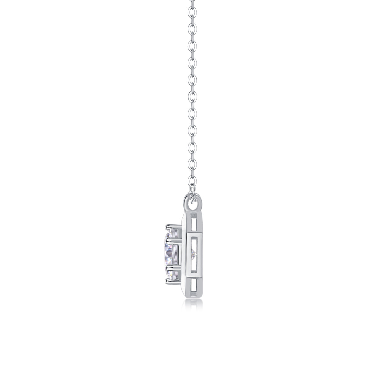 A Fraction Of A Fraction - Top-quality Moissanite Fashionable Light Luxury Jewelry Silver Pendant Necklace S925 Silver Plated Platinum