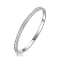 Token Of Love - A Luxurious And Fashionable Light Luxury Jewelry Silver Bracelet And Bracelet Set With Top-quality Moissanite, S925 Silver-plated Platinum