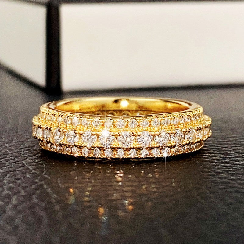 Womens Stylish And Minimalist Zircon-studded Ring