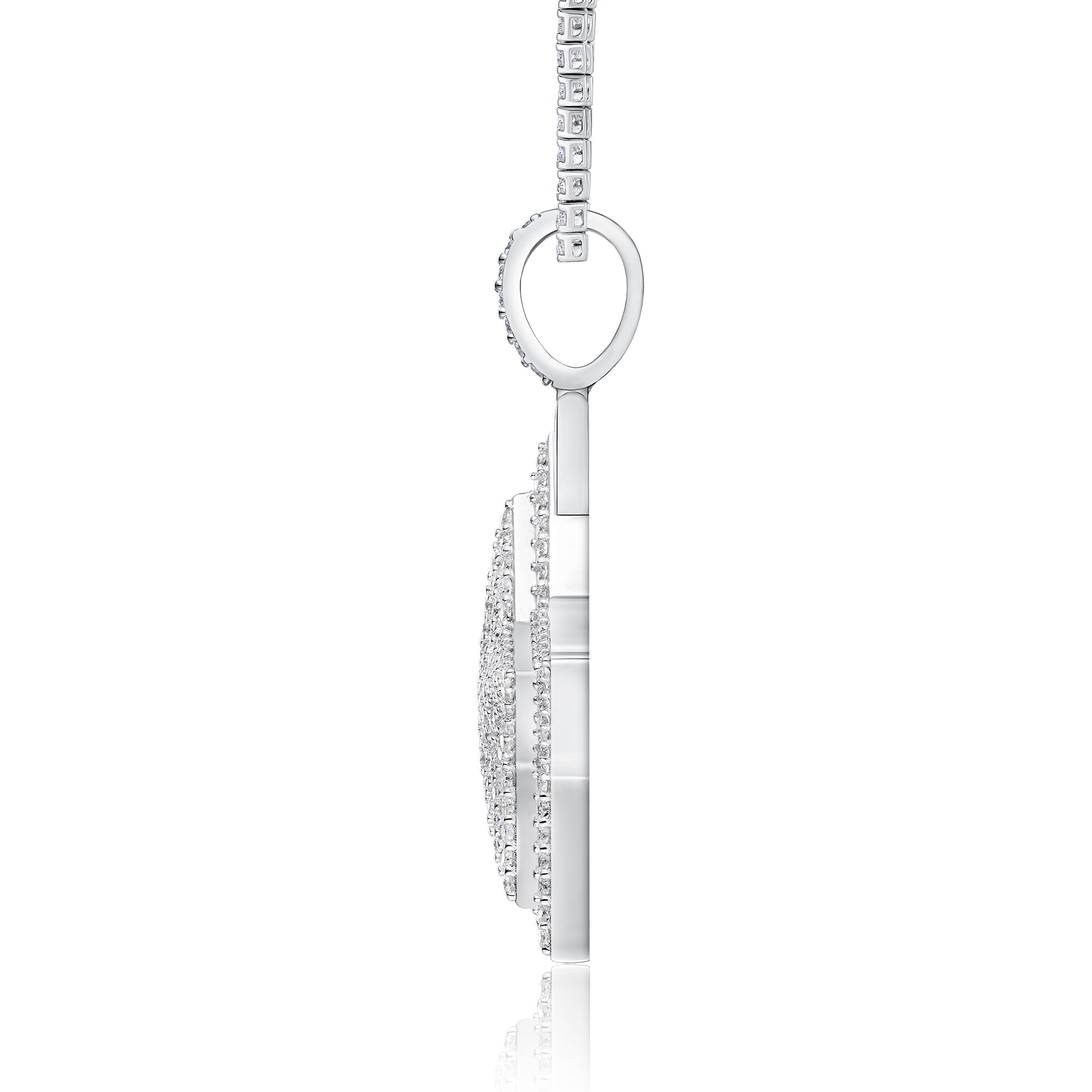 King's Star - A Fashionable And Trendy Necklace Pendant Set With Top-quality Moissanite S925, Silver And Platinum-plated, Can Be Tested With A Diamond Pen