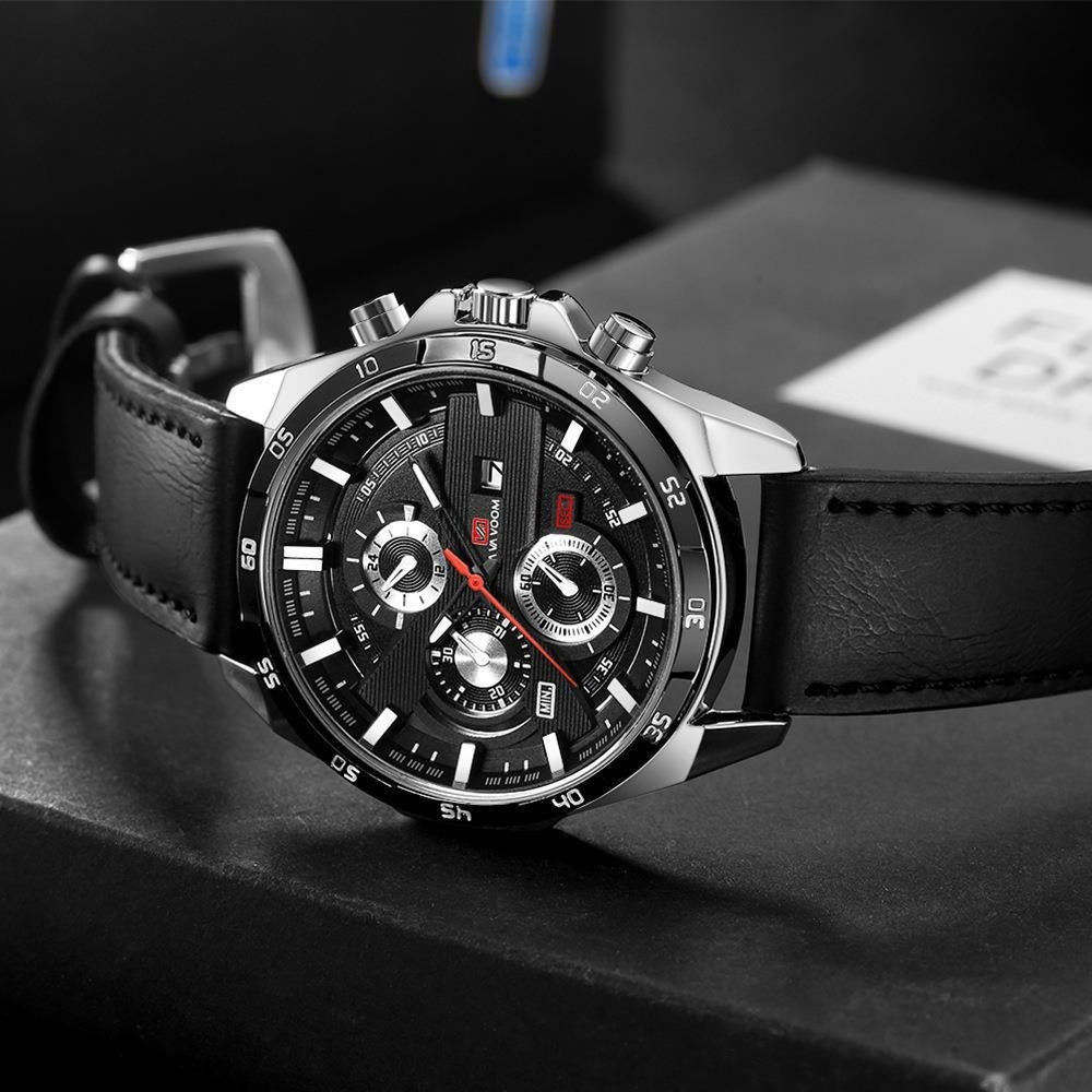 Business Calendar Waterproof Multifunctional Decorative Casual Quartz Watch