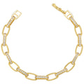 Womens Fashion Micro-Pave Zirconia Chain Bracelet