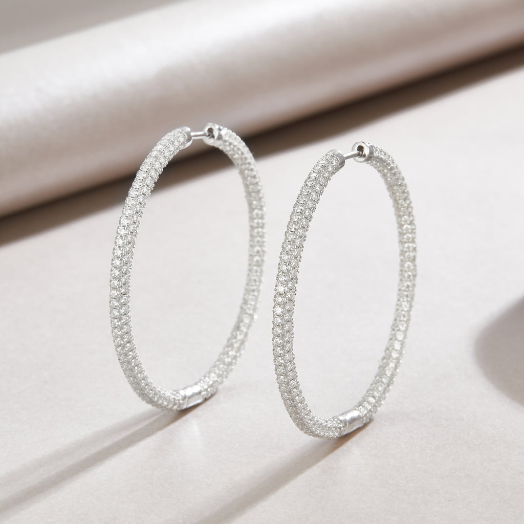 Lustrous - A Fashionable And Trendy Accessory Set With Top-quality Moissanite S925 Silver And Platinum-plated Stud Earrings. It Can Be Detected In Gold Rose Gold With A Diamond Pen