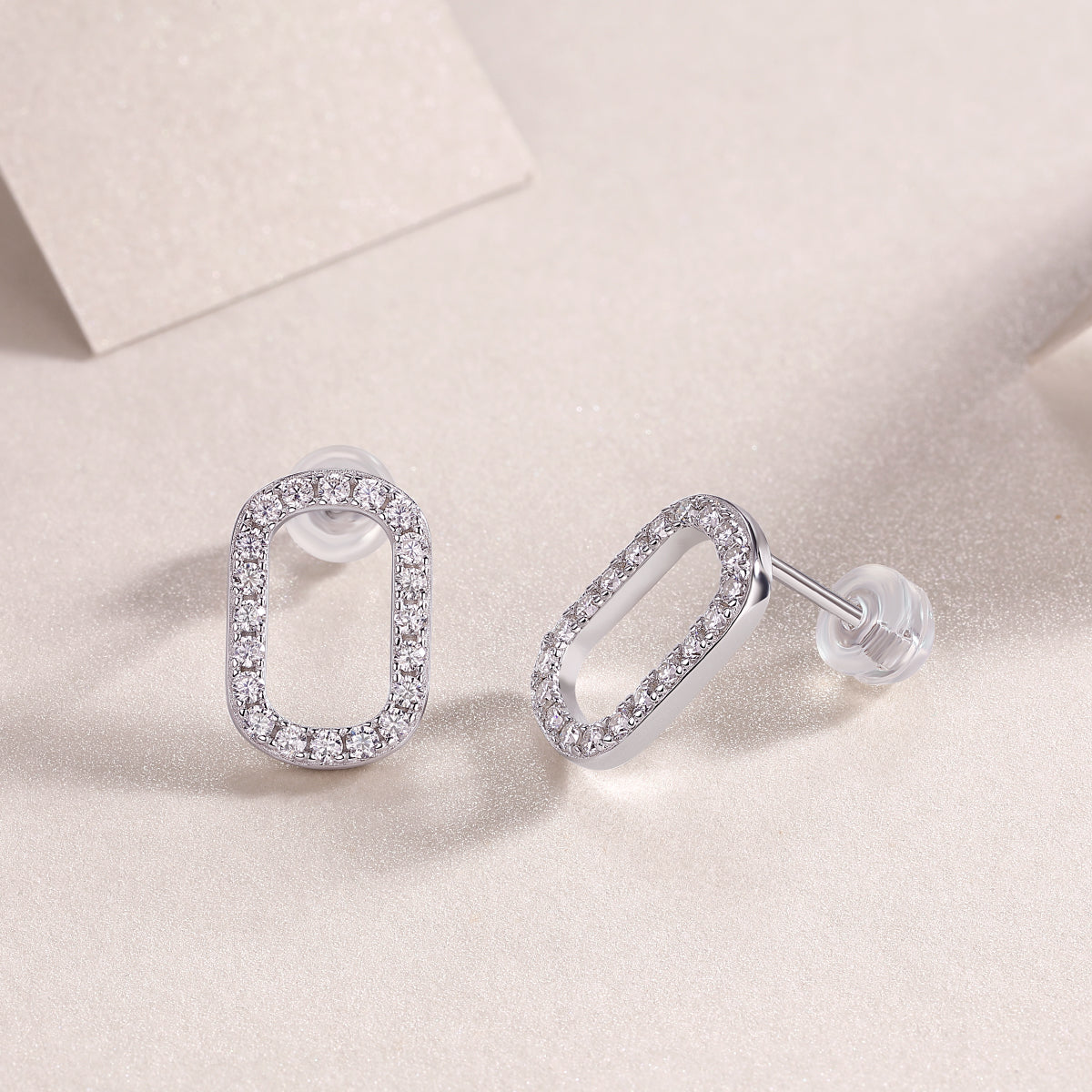 Return To Simplicity - Top-quality Moissanite Luxury And Fashionable Light Luxury Jewelry, Silver Stud Earrings S925, Silver-plated Platinum