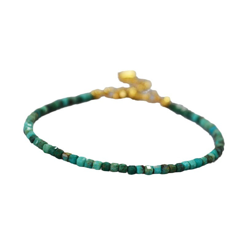 Retro Raw Phoenix Stone Aquamarine Bracelet For Women