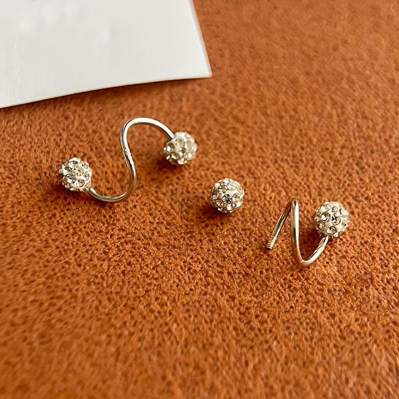 Sleek, Sophisticated Double-headed Screw Stud Earrings