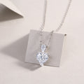 The Beloved Of The Heart - A Fashionable And Light Luxury Jewelry Pendant Necklace Set With Top-quality Moissanite, S925 Silver Plated Platinum