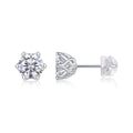 Prosperity - Earrings Set With Top-quality Moissanite S925 Silver And Platinum-plated Stud Earrings, A Fashionable And Trendy Accessory, Can Be Tested With A Diamond Pen