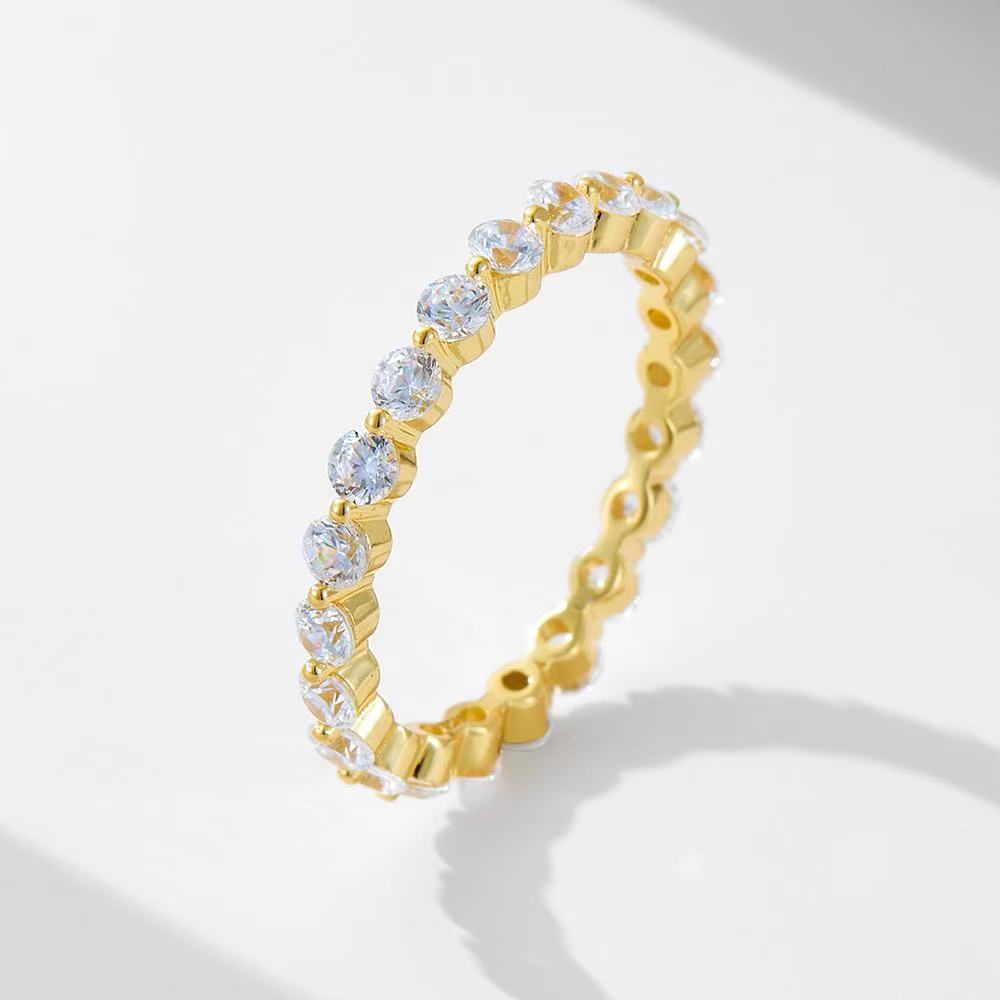 New Luxury Micro-pave Zircon Ring Set