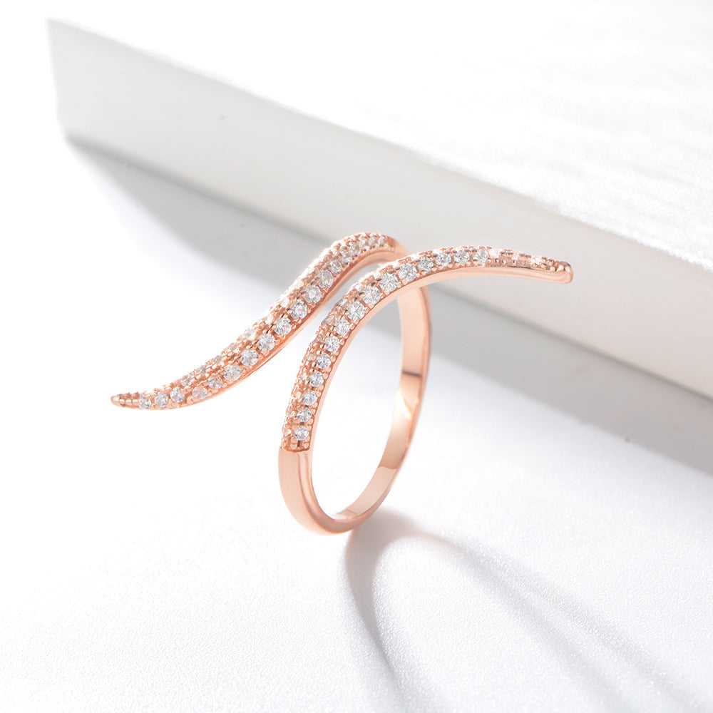 Womens Stylish Adjustable Open Ring With A Unique Design