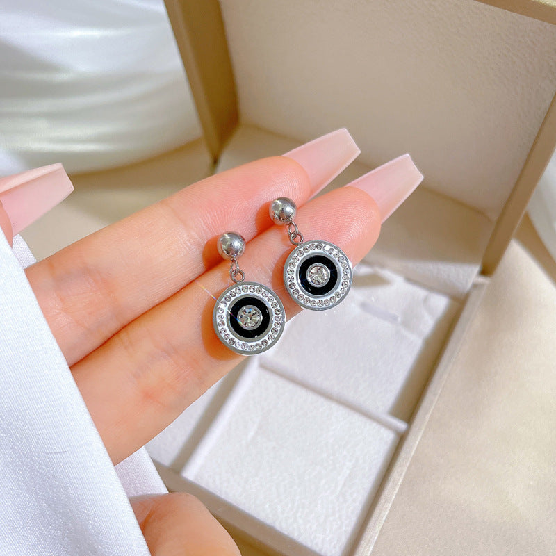 Round Roman-style Minimalist Fashion Unisex Earrings
