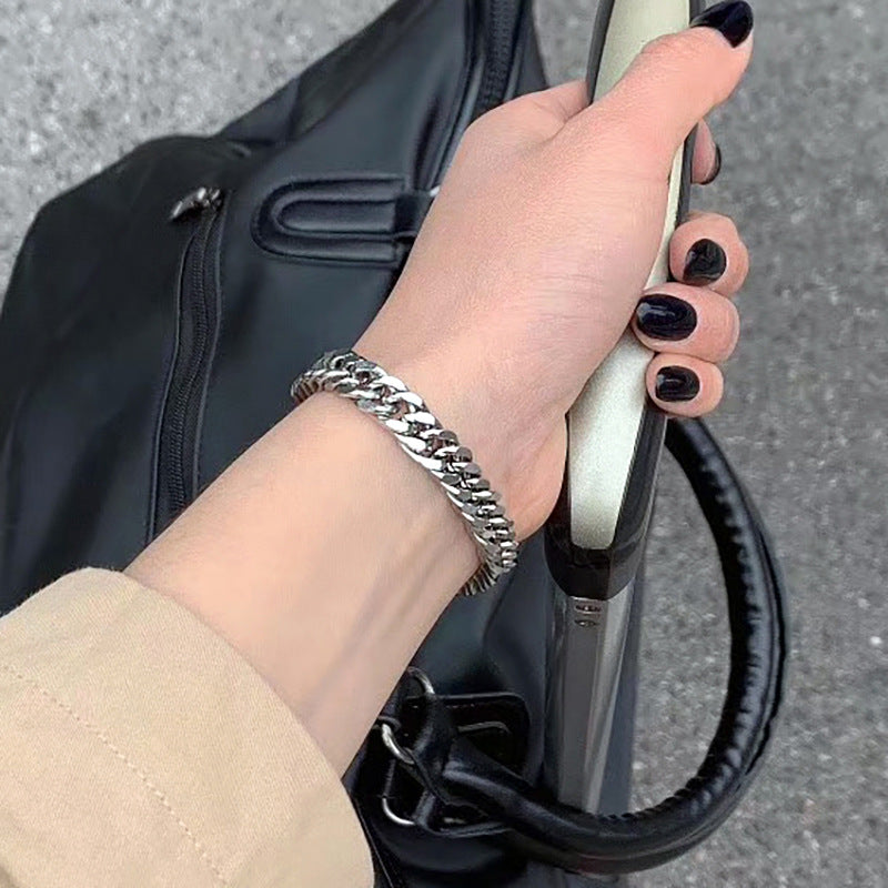 Men's Minimalist And Versatile Retro Cuban Bracelet