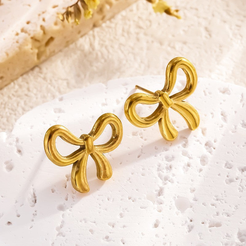 Girls Gold-colored Non-fading Heart Earrings