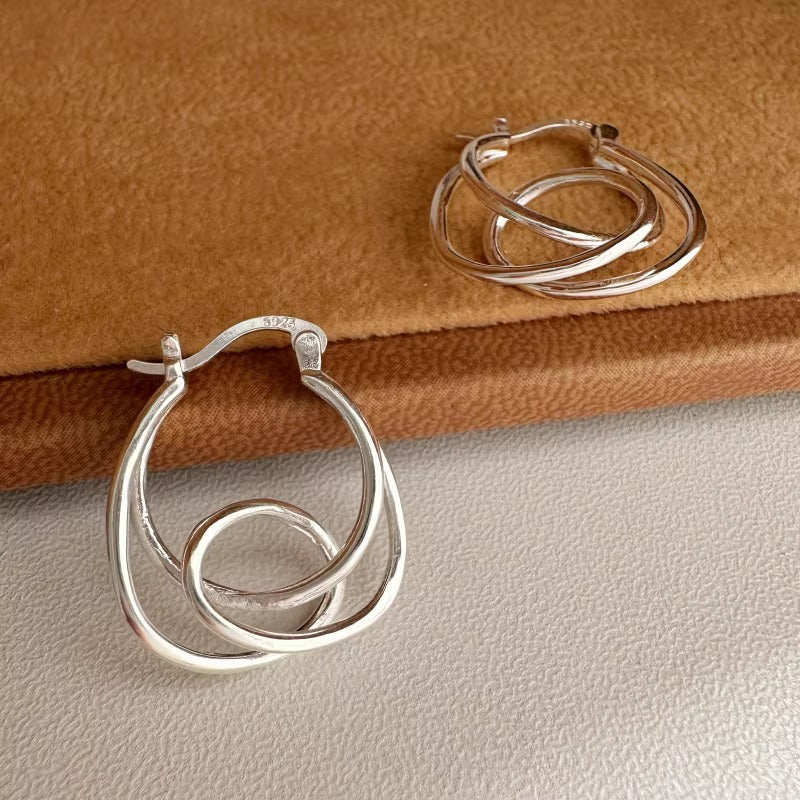 Irregularly Wound Fashionable Light-Luxury Line Earrings