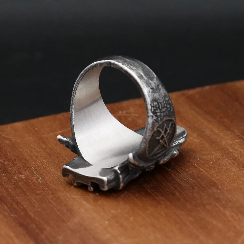Steel Warrior Stainless Steel Ring Punk Mens Ring