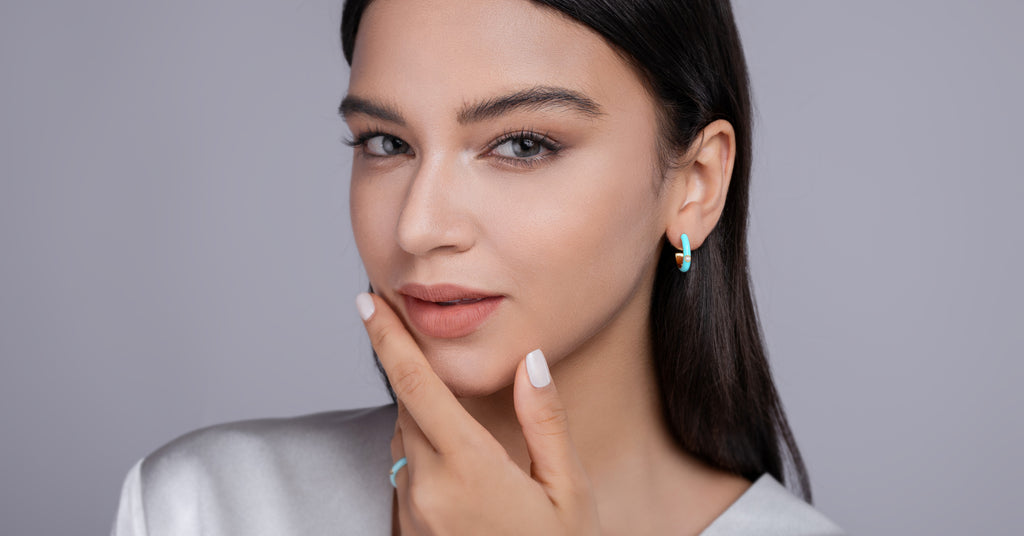 Colorful Imprint - Top-quality Moissanite Luxury Fashion Light Luxury Jewelry Silver Stud Earrings S925 Silver Electroplated Gold