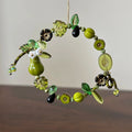 Green Beaded Natural Plant-Style Bracelet And Earrings