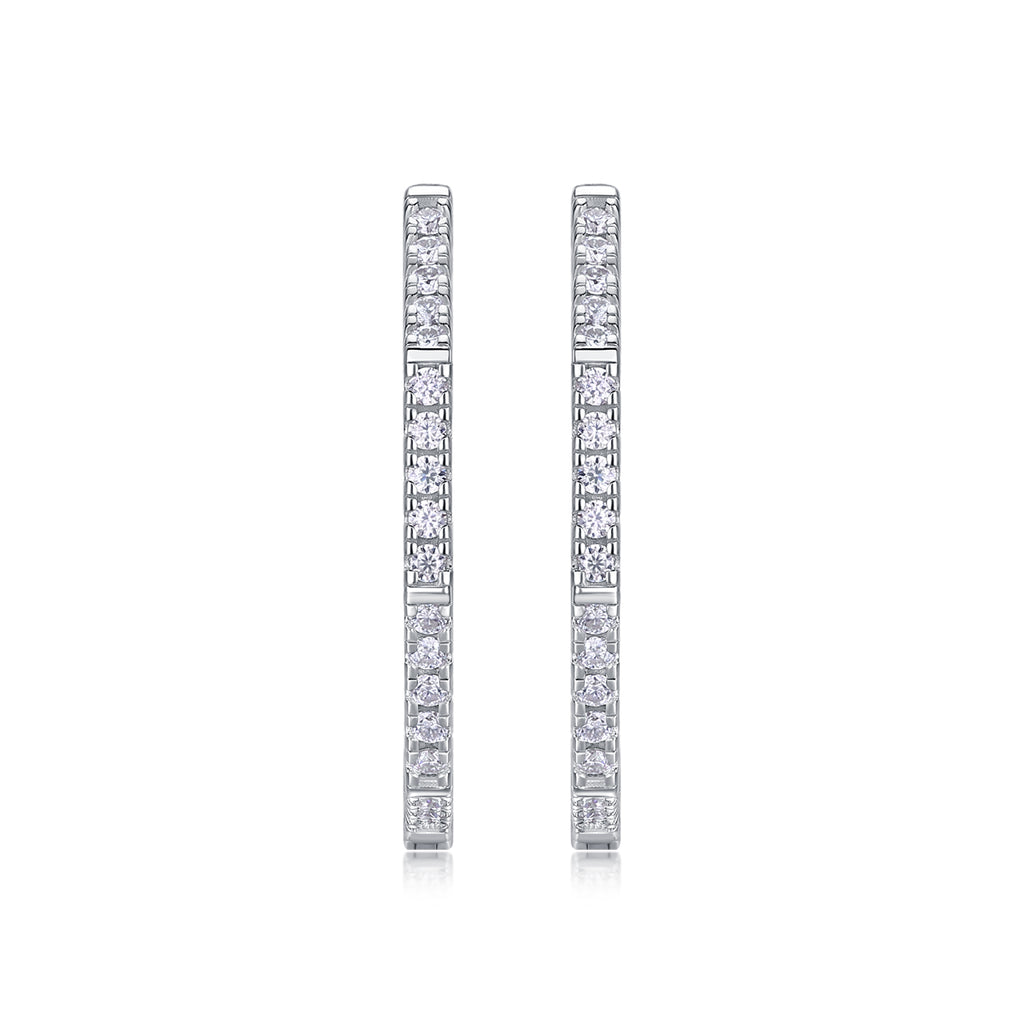 Moden Star Ring - Set With Top-quality Moissanite S925 Silver And Platinum-plated Stud Earrings, A Fashionable And Trendy Accessory That Can Be Tested With A Diamond Pen