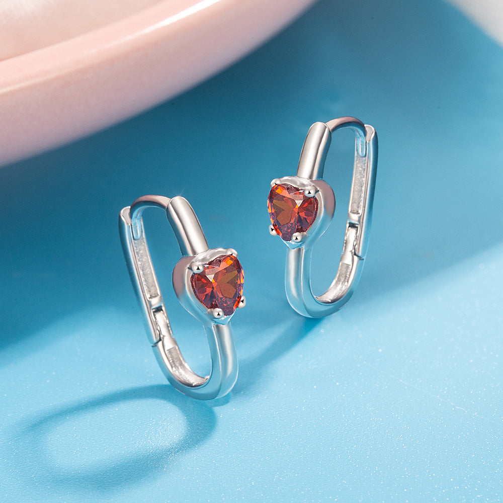 Simple And Stylish Geometric Zircon Ear Clips For Women