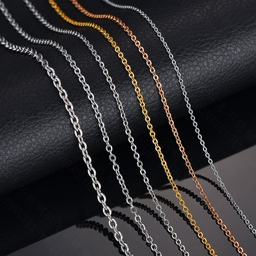 18k Gold O-link Pendant With 304 Stainless Steel Cross Chain Multiple Sizes Available In Mixed Wholesale Quantities