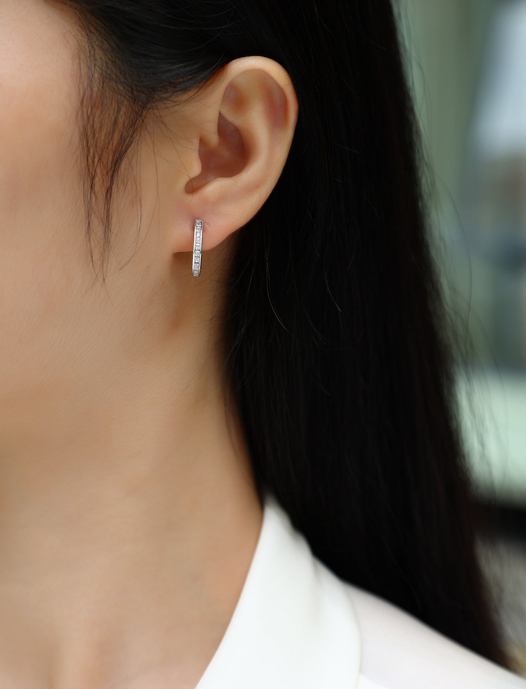 Touch The Tenderness - Earrings Set With Top-quality Moissanite S925 Silver And Platinum-plated Stud Earrings, A Fashionable And Trendy Accessory, Can Be Tested With A Diamond Pen