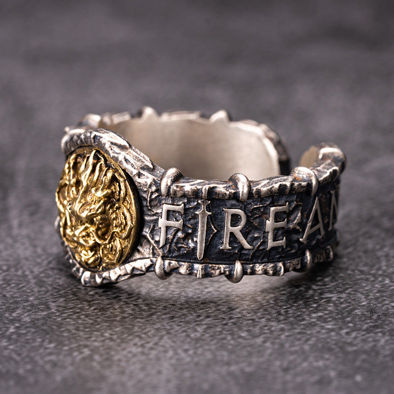 Tianlong Flame Ring For Trendy Men With An Opening