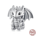 S925 Sterling Silver Exquisite Three-dimensional Flying Dragon Beads