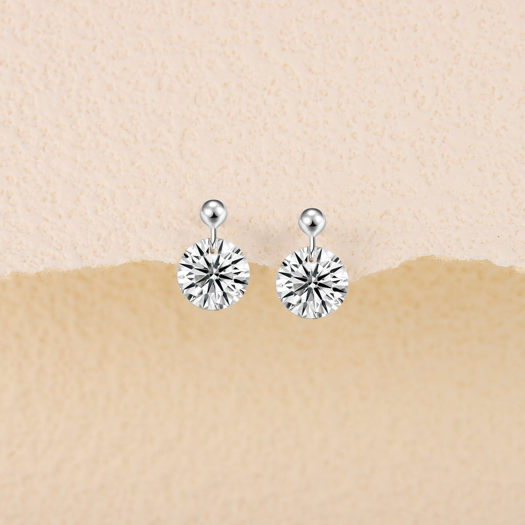 Top-quality Moissanite Luxury And Fashionable Light Luxury Jewelry Silver Stud Earrings S925 Silver Plated Platinum